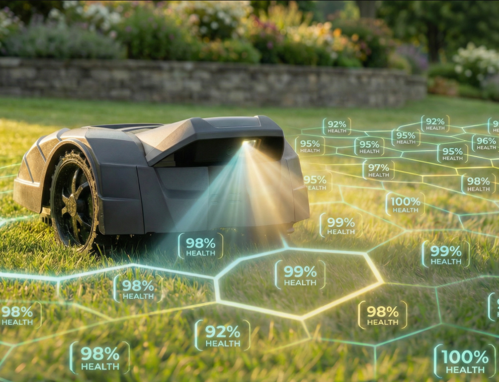 Neural network with hexagonal H3 grid analyzing lawn